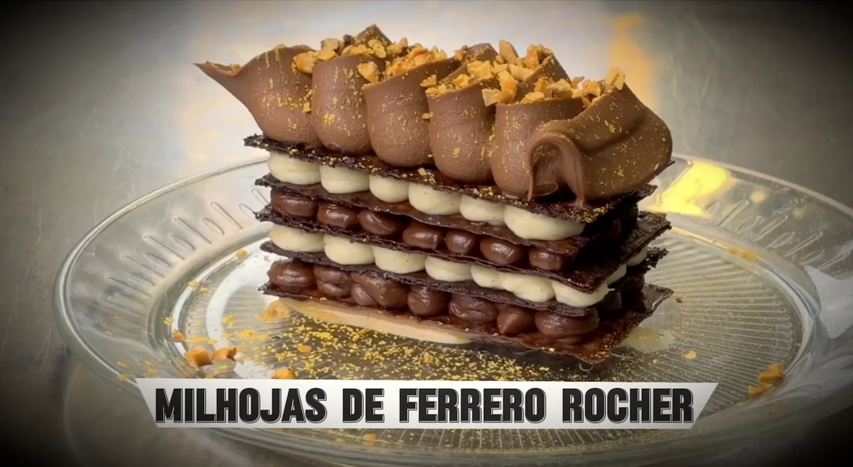 Milhojas de Ferrero Rocher, receta de Petiscos de Nadal