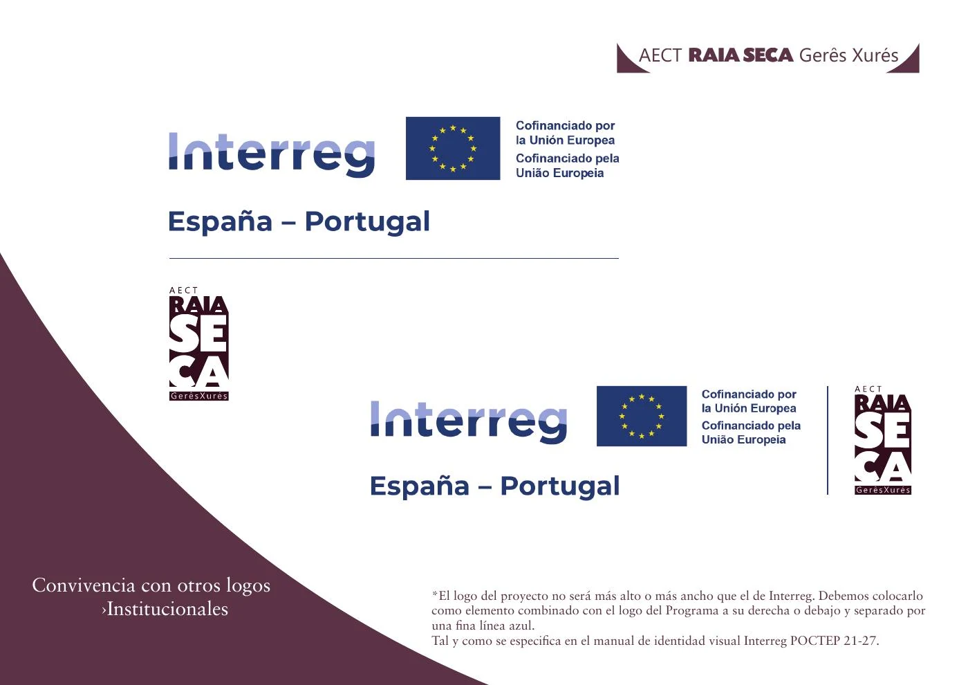 Normas del manual de Raia Seca para la convivencia con la identidad de Interreg